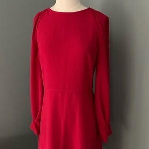 Eliza J Red Dress SZ 8 with accent sleeve